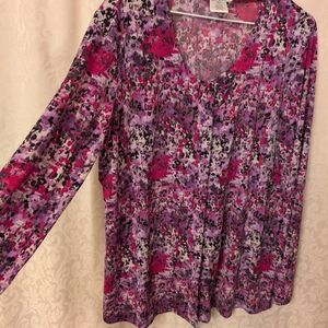 EUC Ulla Popken Vibrant Multicolor Blouse or Jacket 12/14